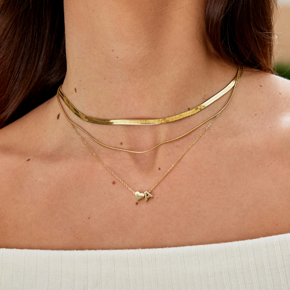 Richmond Heart Initial Necklace