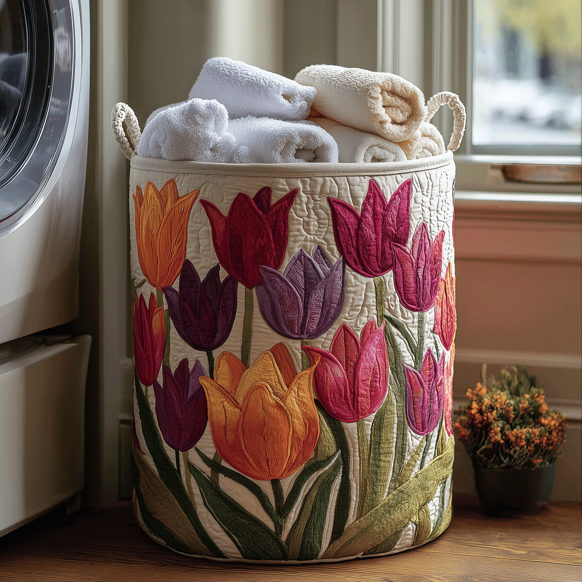 Rosalie™ | Tulip Garden Laundry Basket