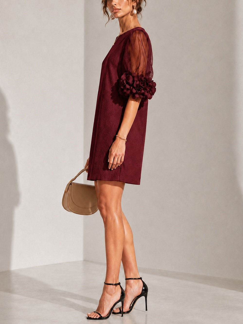 Louisa™ | Elegant Floral Detail Dress