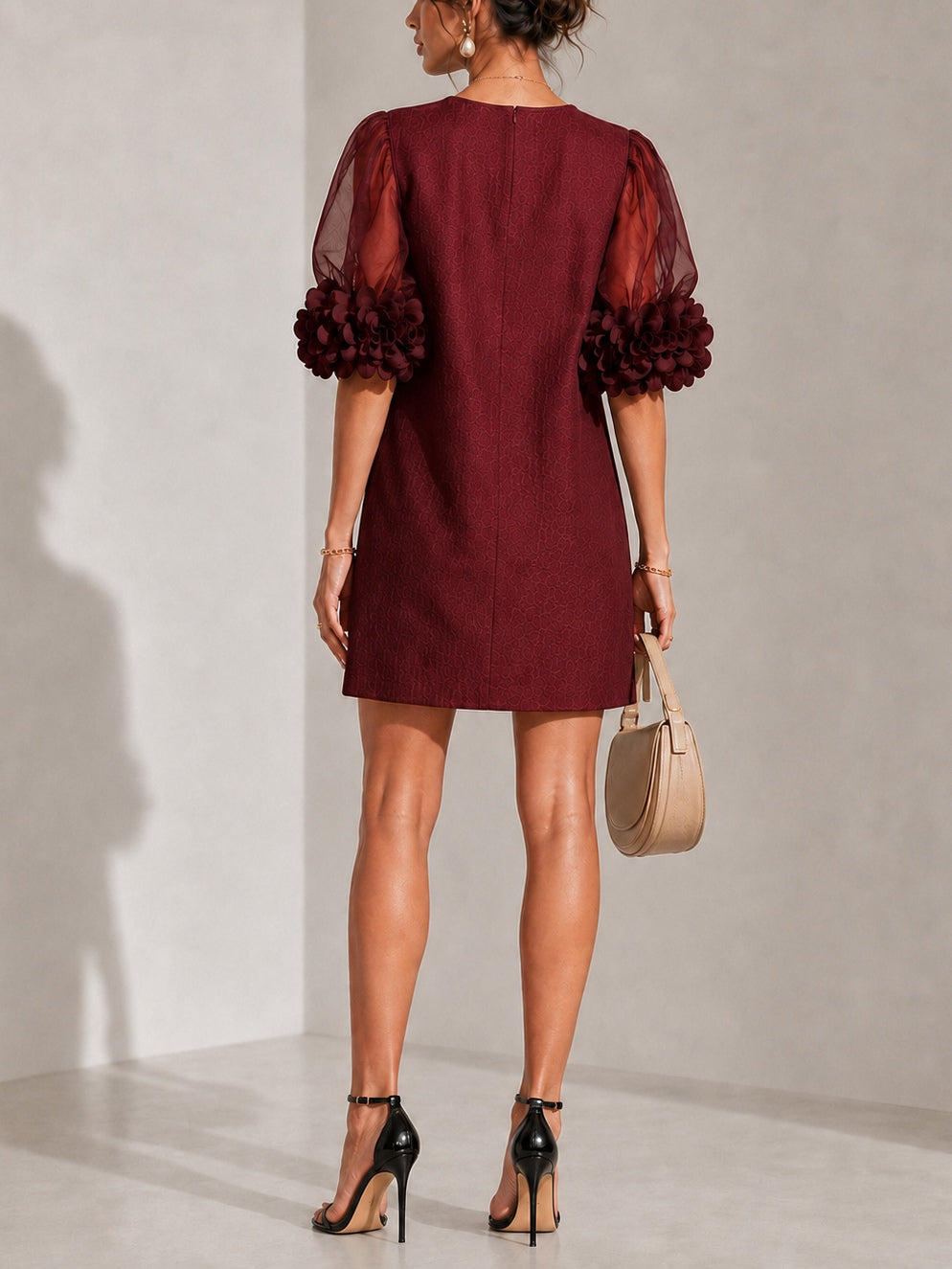 Louisa™ | Elegant Floral Detail Dress