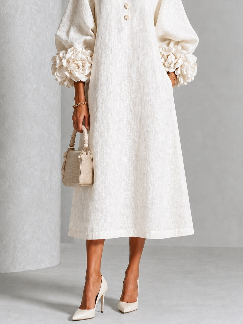 Cecilia™ | Elegant Magnolia Floral Dress