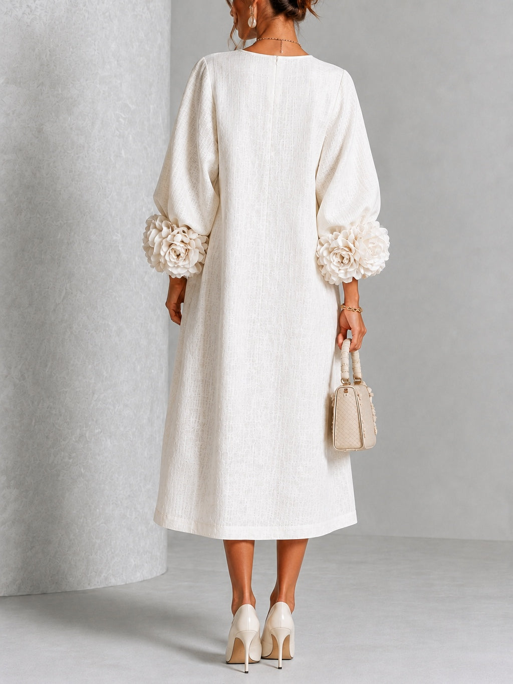 Cecilia™ | Elegant Magnolia Floral Dress