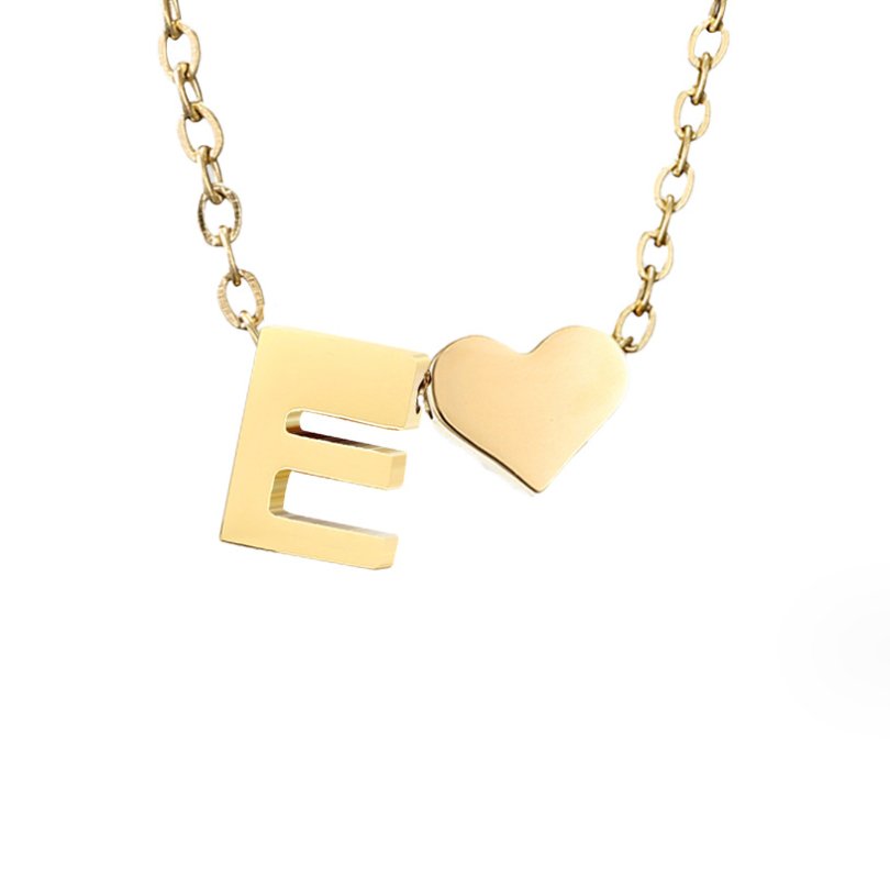 Richmond Heart Initial Necklace