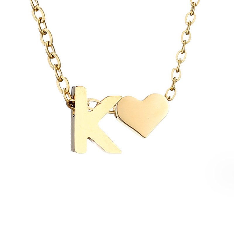 Richmond Heart Initial Necklace