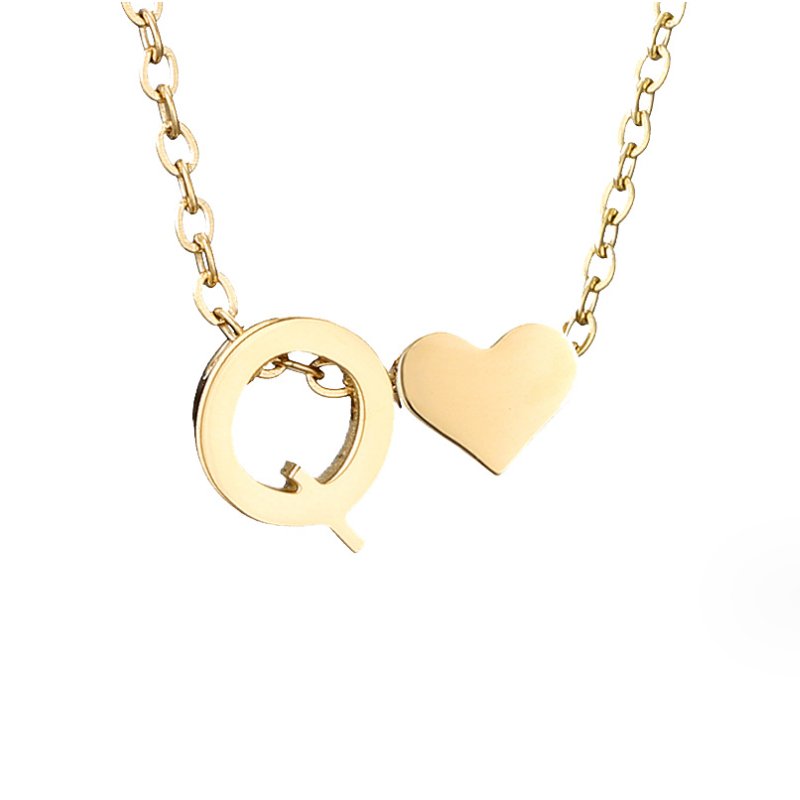 Richmond Heart Initial Necklace