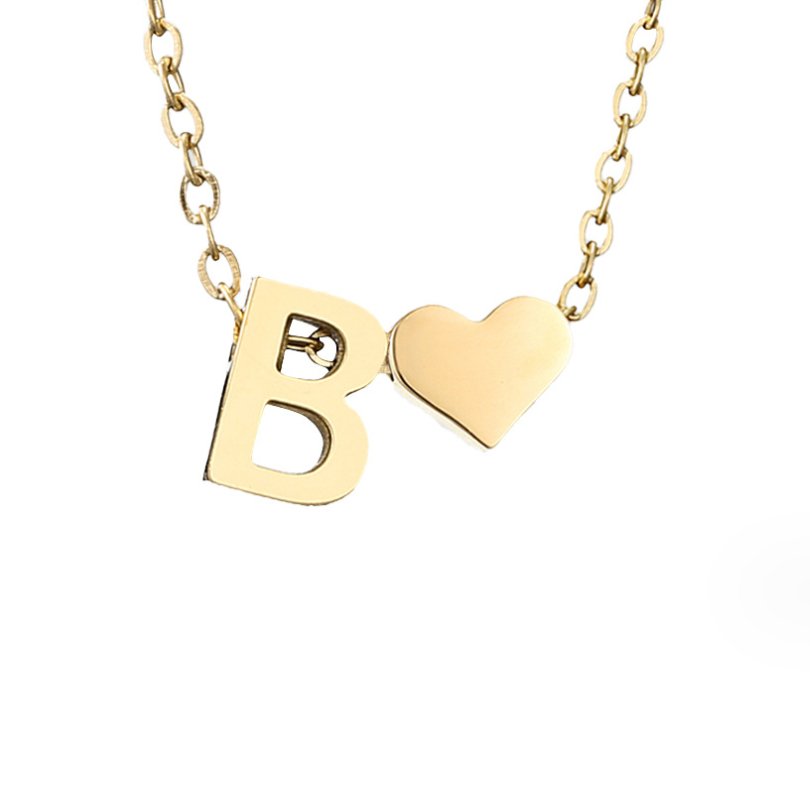 Richmond Heart Initial Necklace