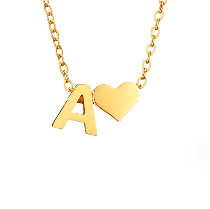 Richmond Heart Initial Necklace