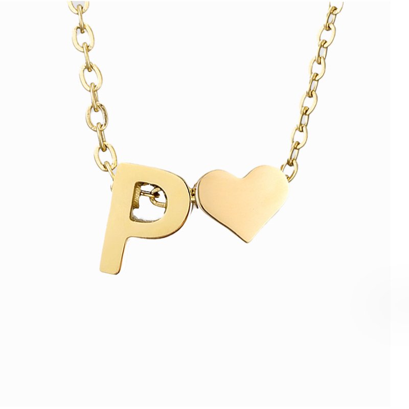 Richmond Heart Initial Necklace