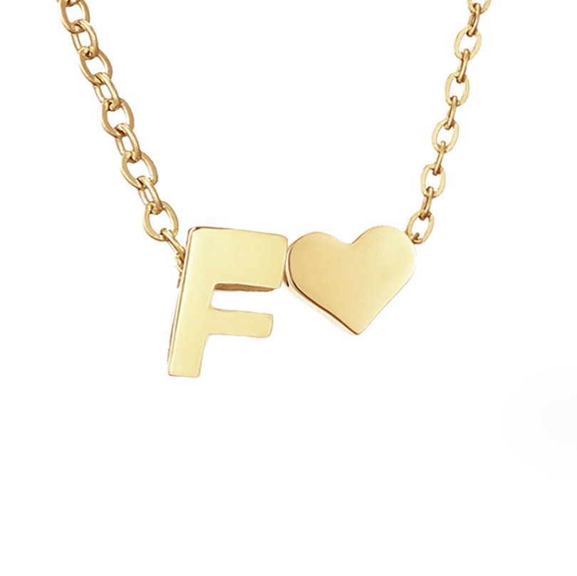 Richmond Heart Initial Necklace