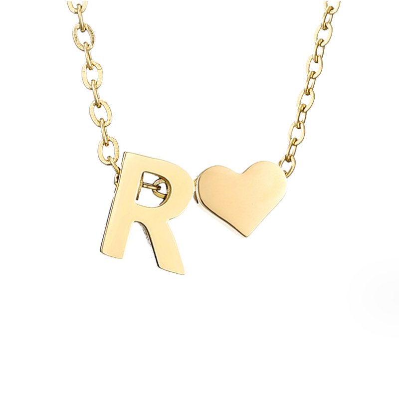 Richmond Heart Initial Necklace