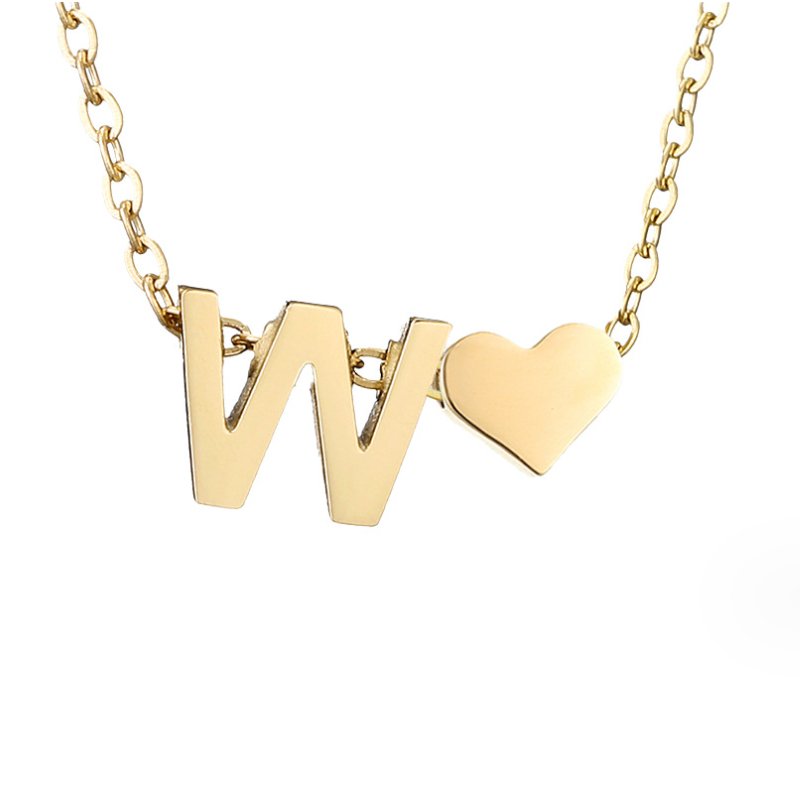 Richmond Heart Initial Necklace