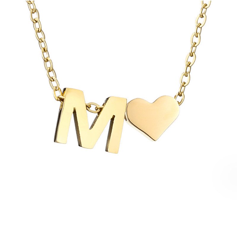 Richmond Heart Initial Necklace