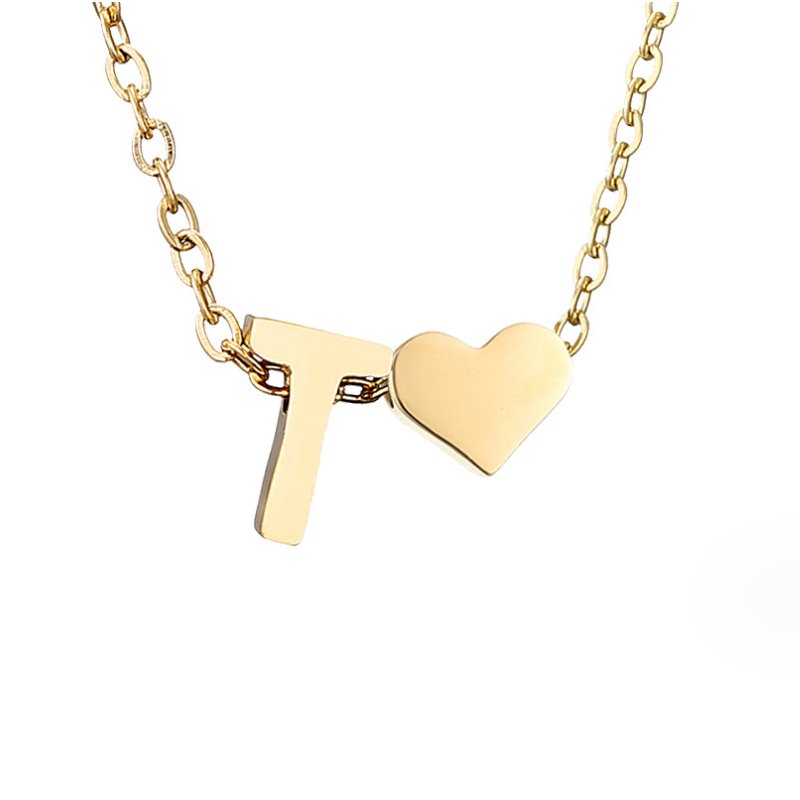 Richmond Heart Initial Necklace