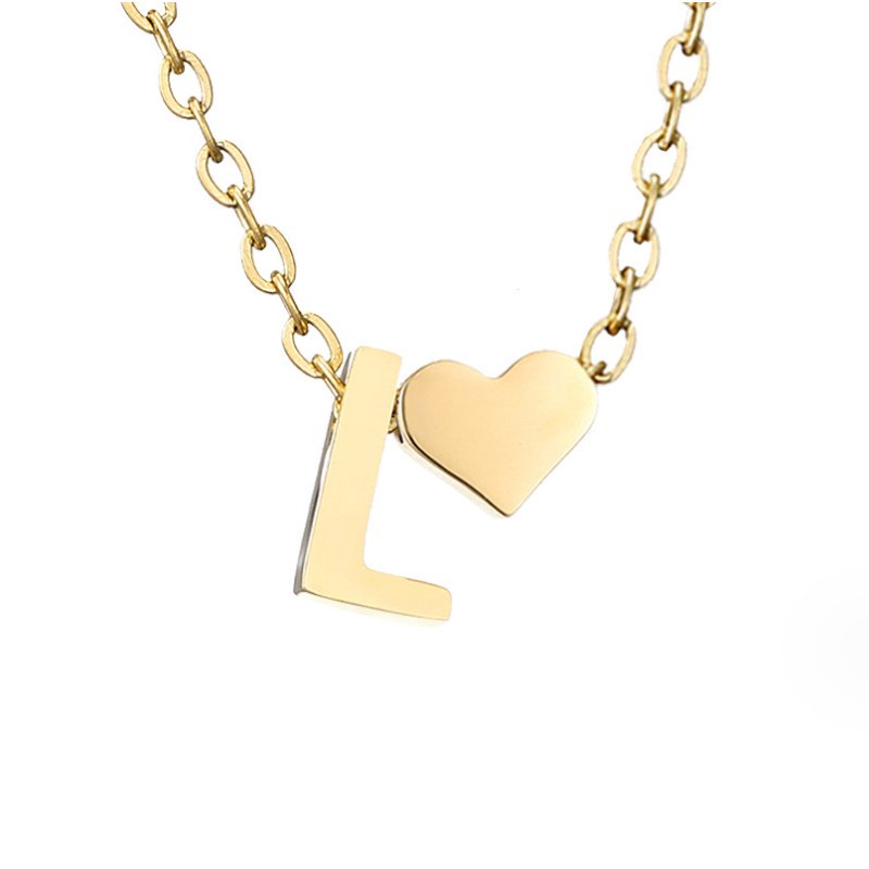 Richmond Heart Initial Necklace