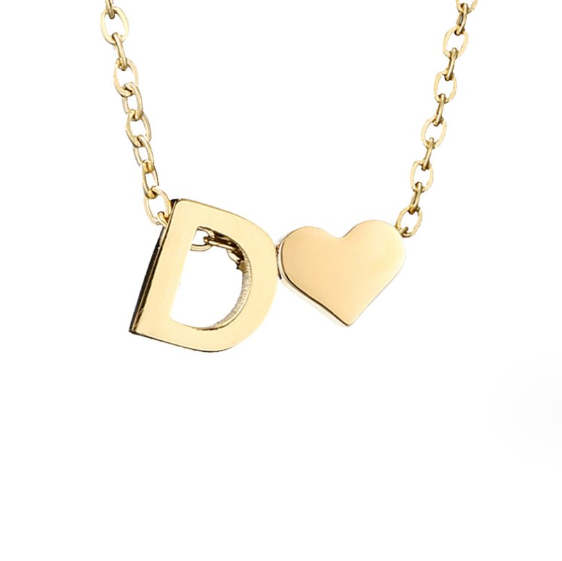 Richmond Heart Initial Necklace