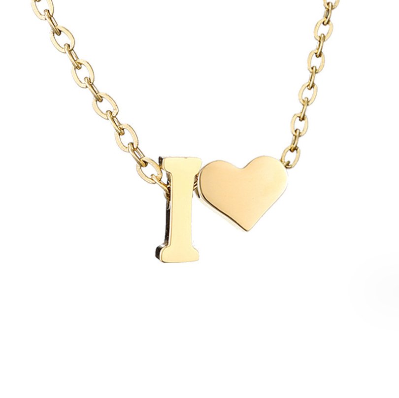 Richmond Heart Initial Necklace