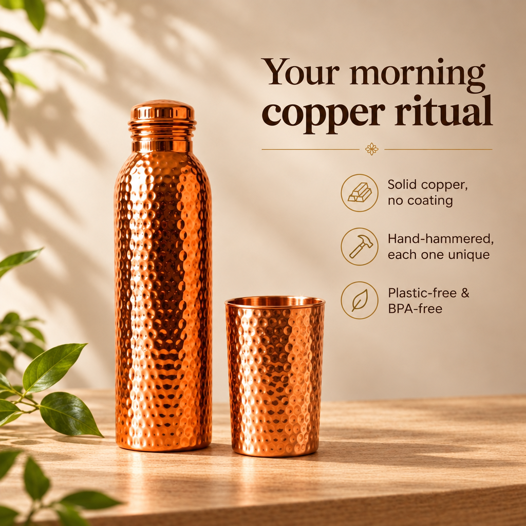 CopperSpring Bottle | Naturally Purified Water, Without Plastic