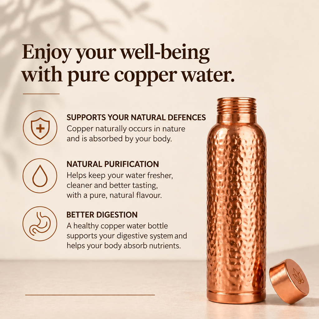 CopperSpring Bottle | Naturally Purified Water, Without Plastic