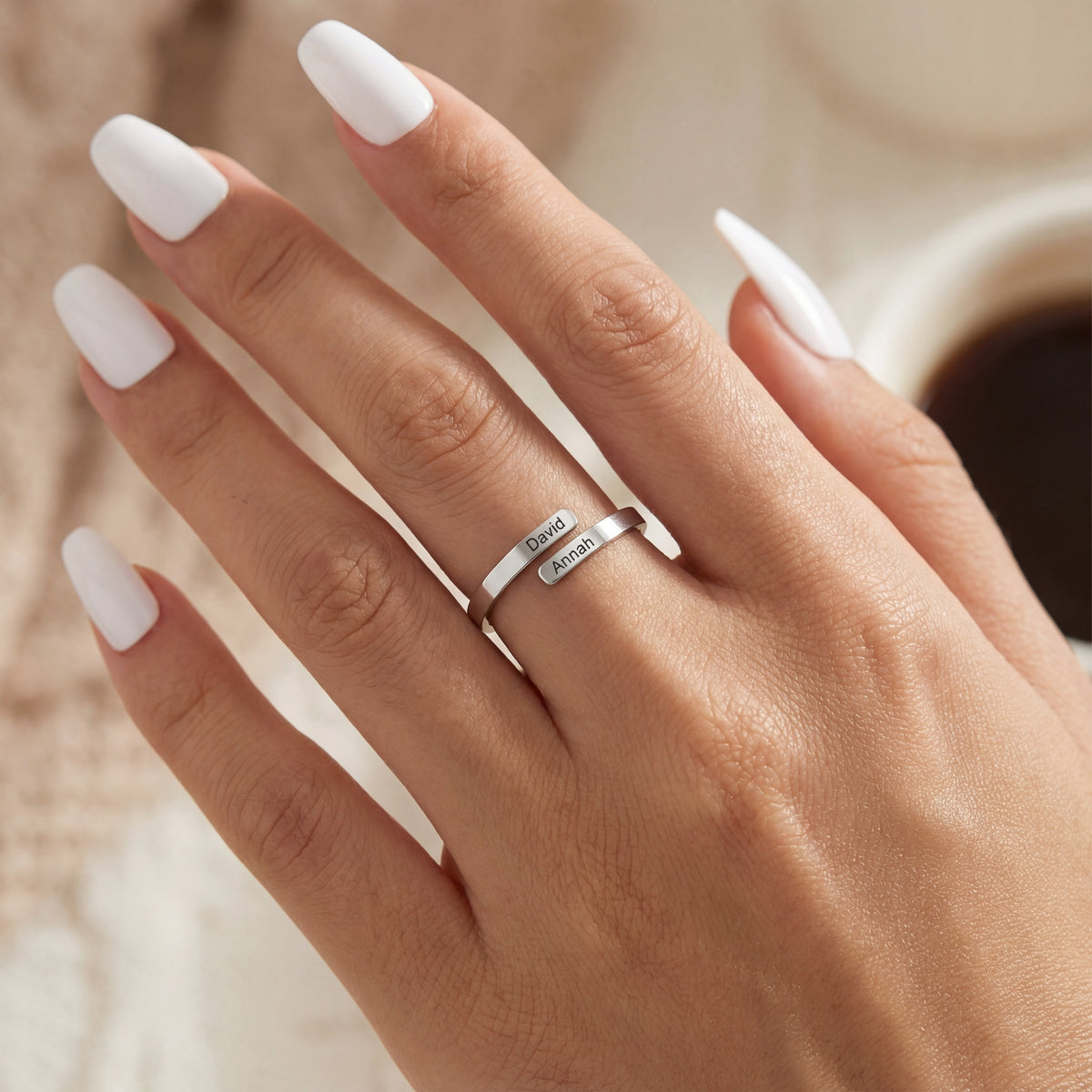Primrose Hill Double Name Ring