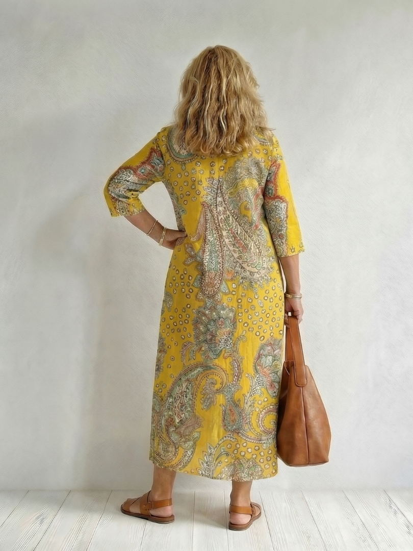 Noelle Flattering Floral Midi Dress