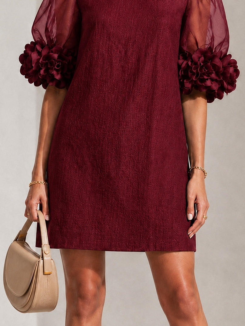 Louisa™ | Elegant Floral Detail Dress