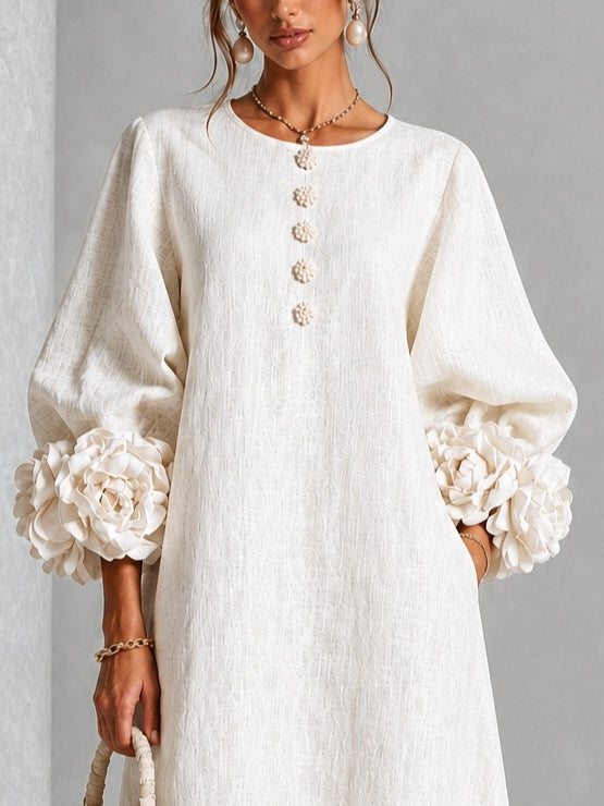 Cecilia™ | Elegant Magnolia Floral Dress
