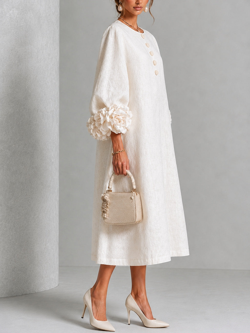 Cecilia™ | Elegant Magnolia Floral Dress
