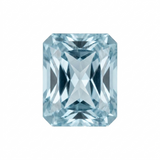 March rectangle cut birthstone
