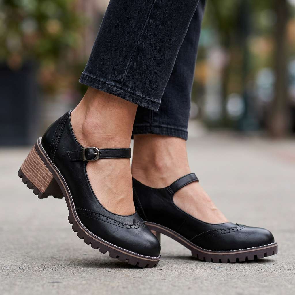 Eleanor™ | Classic Brogue Block Heels