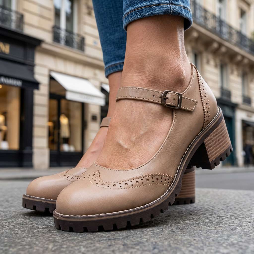 Eleanor™ | Classic Brogue Block Heels