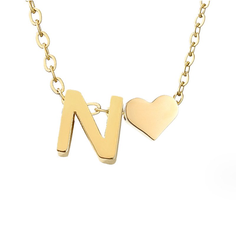 Richmond Heart Initial Necklace