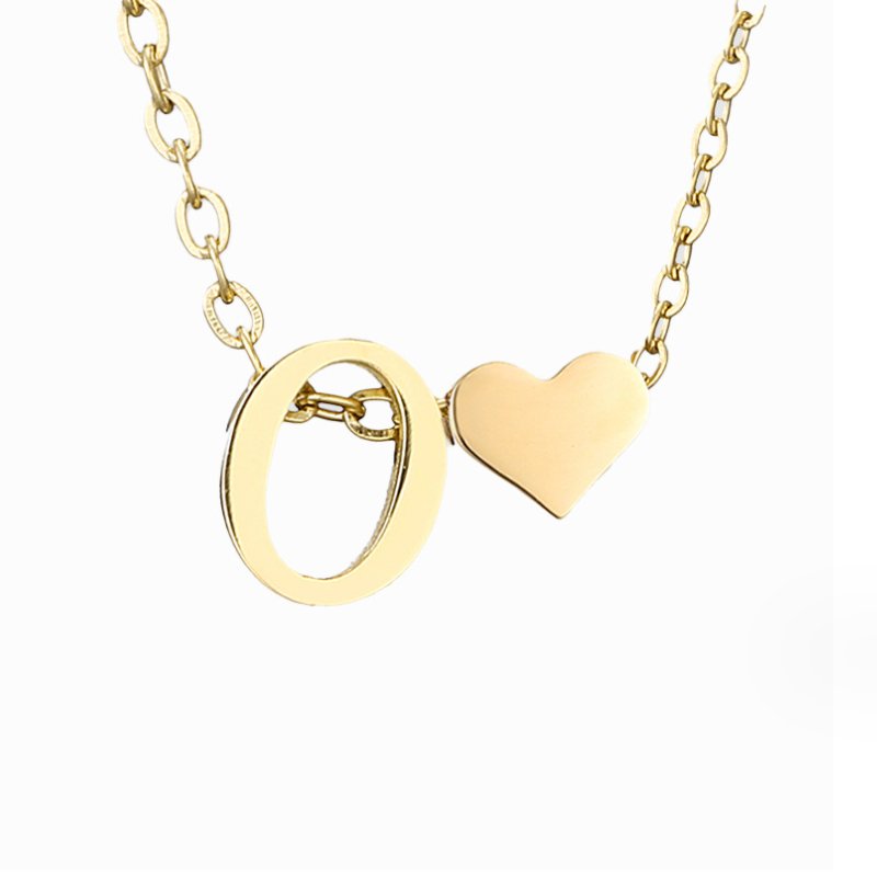 Richmond Heart Initial Necklace