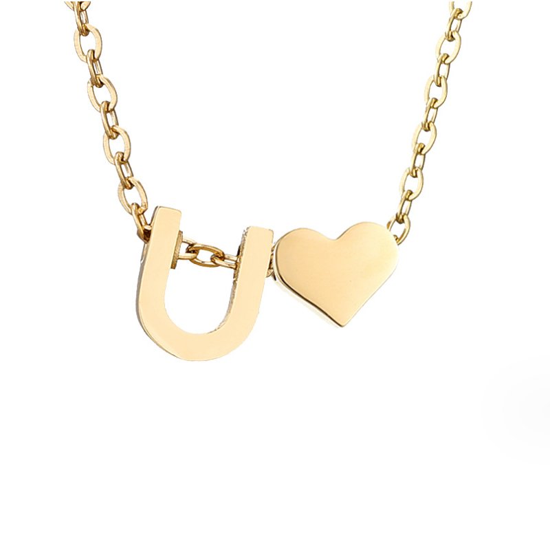 Richmond Heart Initial Necklace