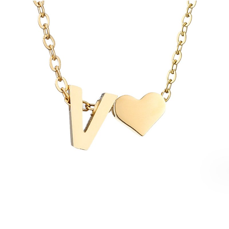 Richmond Heart Initial Necklace