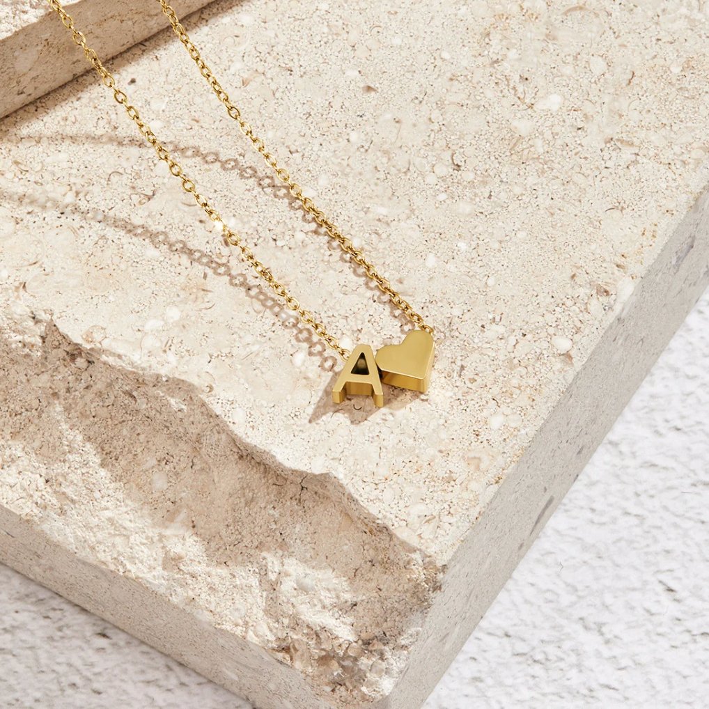 Richmond Heart Initial Necklace