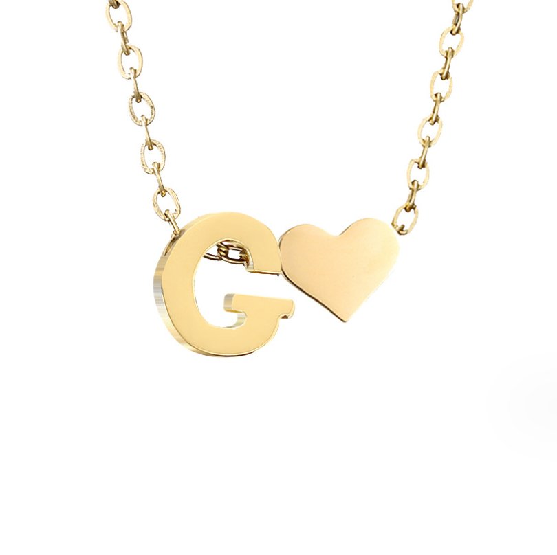 Richmond Heart Initial Necklace