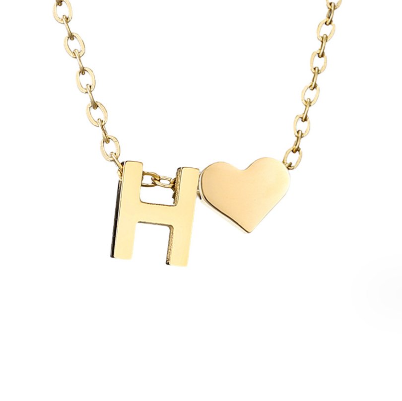 Richmond Heart Initial Necklace