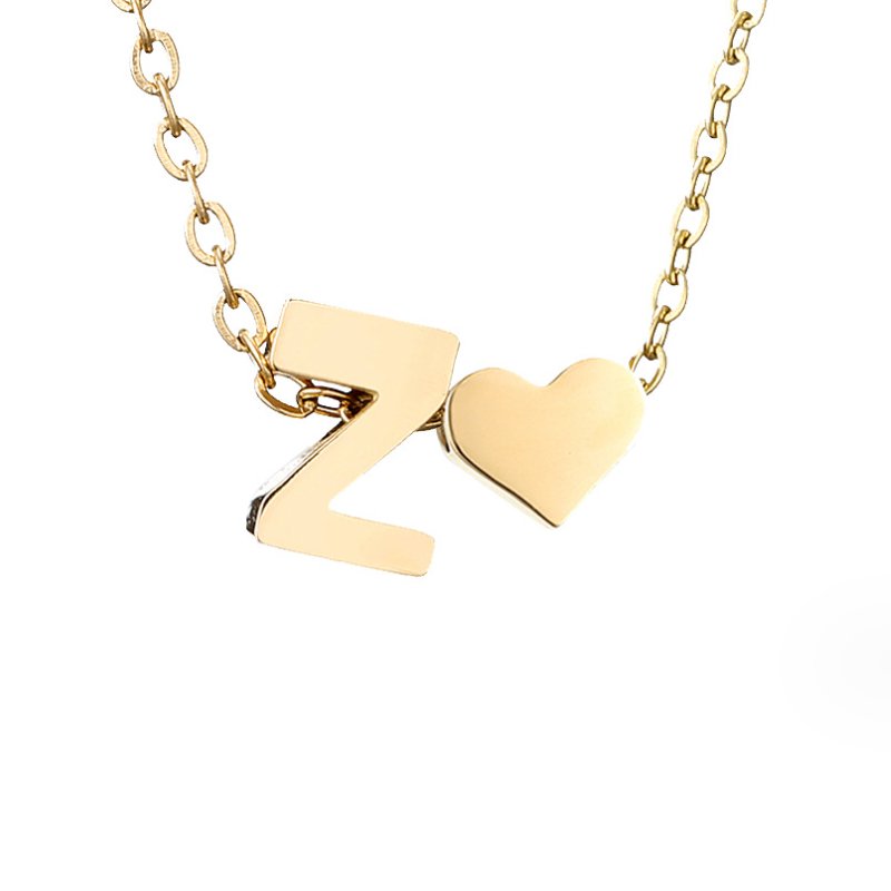 Richmond Heart Initial Necklace