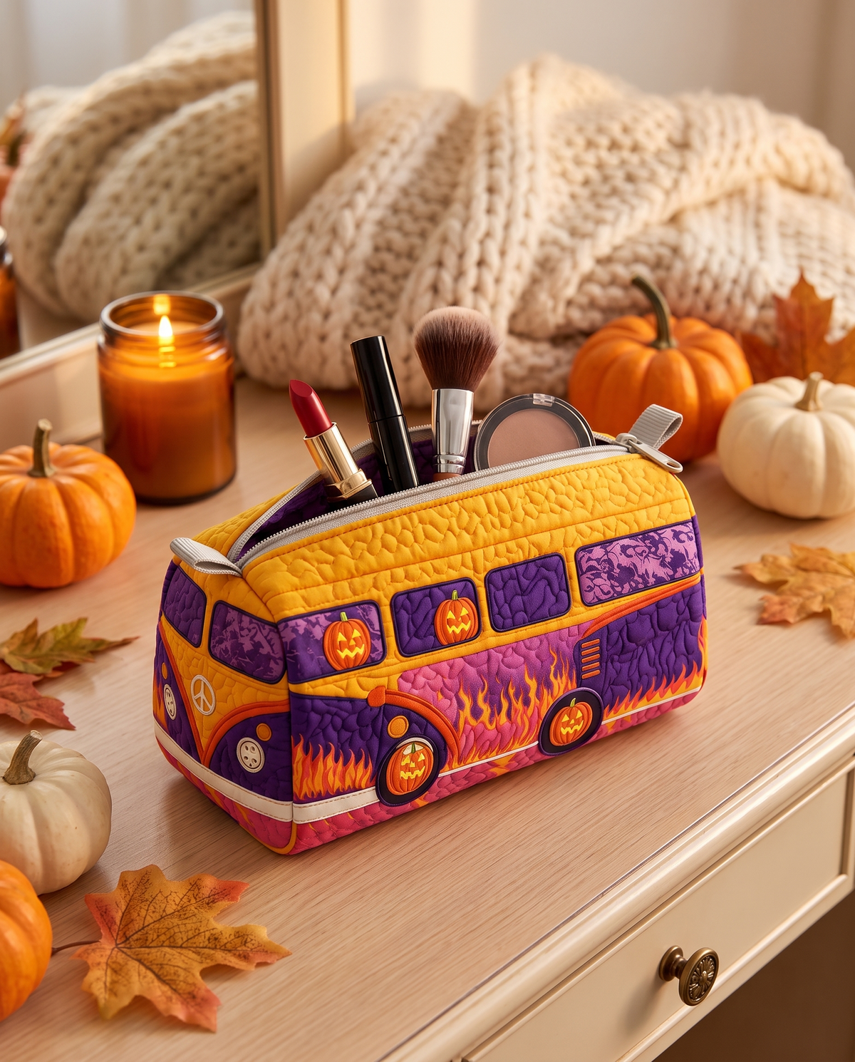 PUMPKIN | HALLOWEEN CAMPER COSMETIC BAG